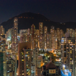 Sheung Wan Cityscape by Night