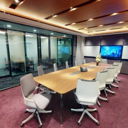 Professional workspace featuring modern desks and seating, Hysan Avenue, Causeway Bay, Hong Kong