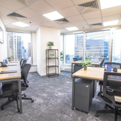 Bright open-plan office with large windows and city views, Causeway Bay, Hong Kong