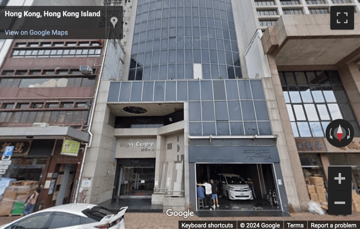Street View image of 141 Connaught Road West, 2/F BUPA Centre, Sai Ying Pun, Hong Kong