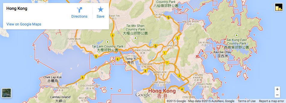 Map of Hong Kong business districts