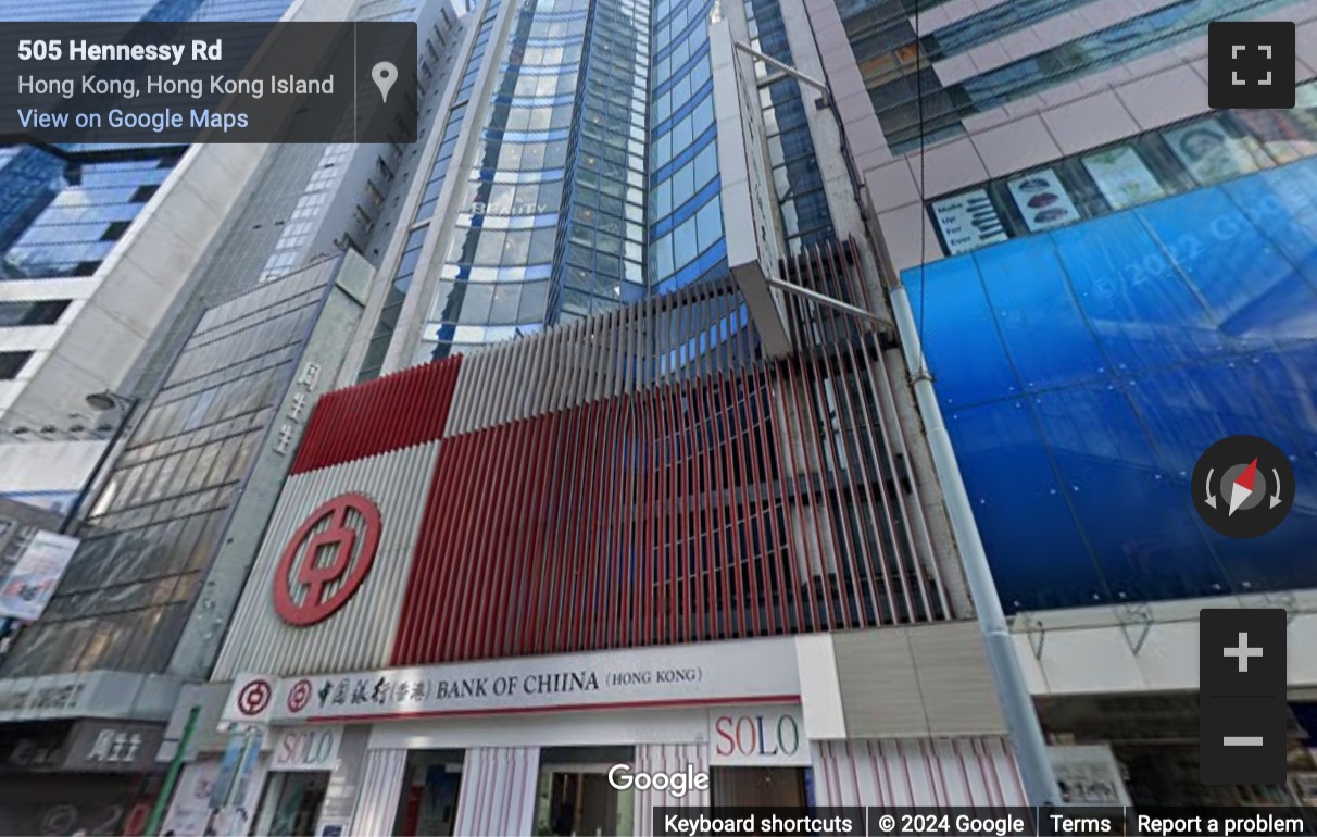 Street View image of 505 Hennessy Road, 15/F Radio City, Causeway Bay, Hong Kong
